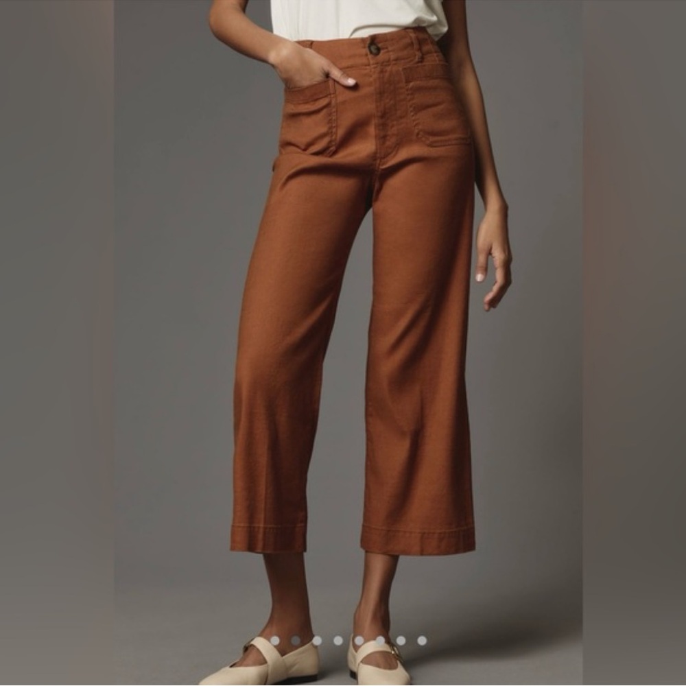 Maeve Brown Wide Leg Pants